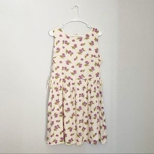 Esley size Large Cream and Floral Dress